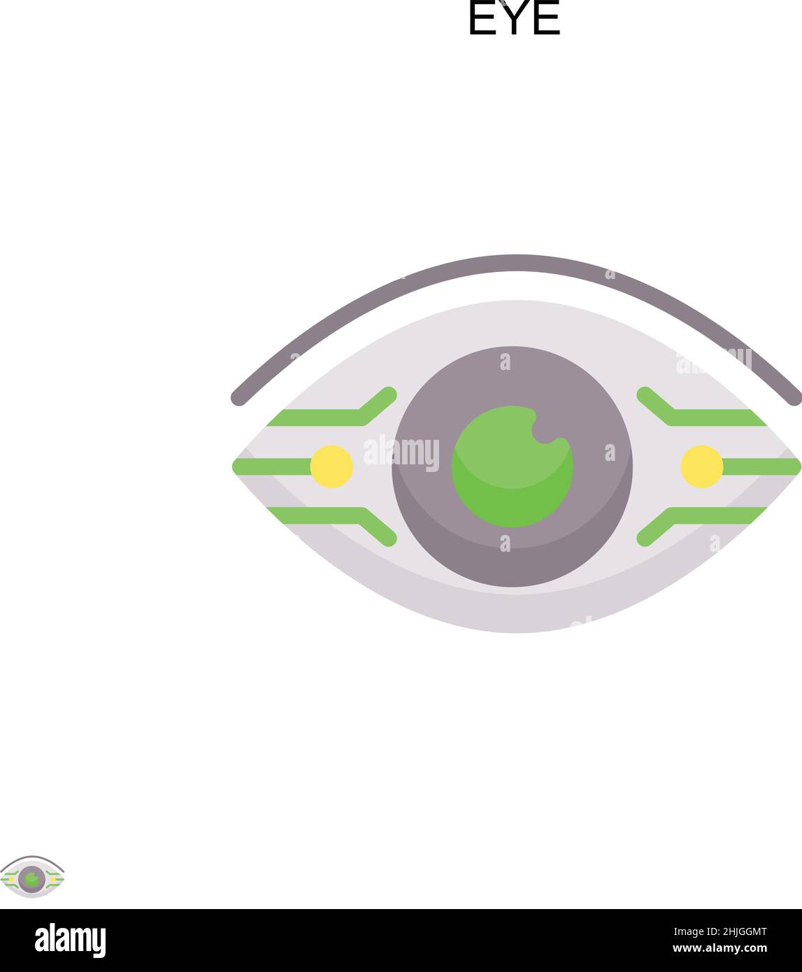 Icône de vecteur simple œil.Modèle de conception de symbole d'illustration pour élément d'interface utilisateur Web mobile. Illustration de Vecteur