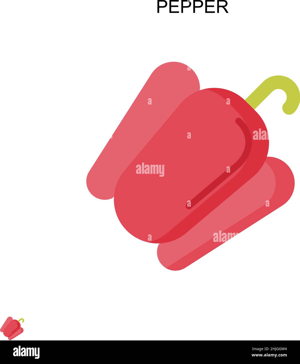 Icône vecteur simple poivre.Modèle de conception de symbole d'illustration pour élément d'interface utilisateur Web mobile. Illustration de Vecteur