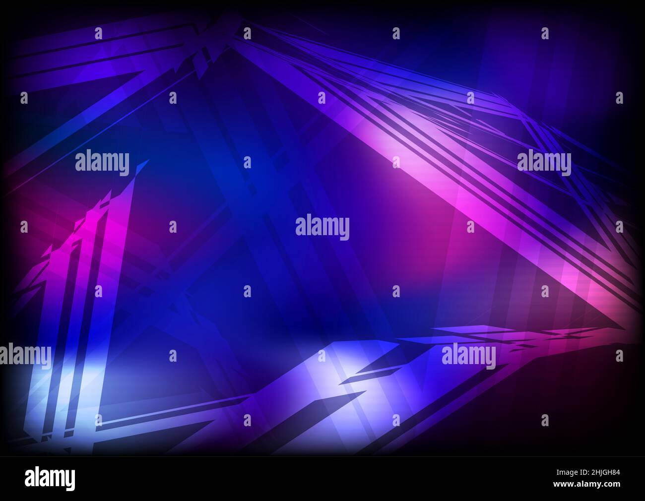 Arrière-plan sombre abstrait de formes bleue et violette.Motif graphique Banque D'Images