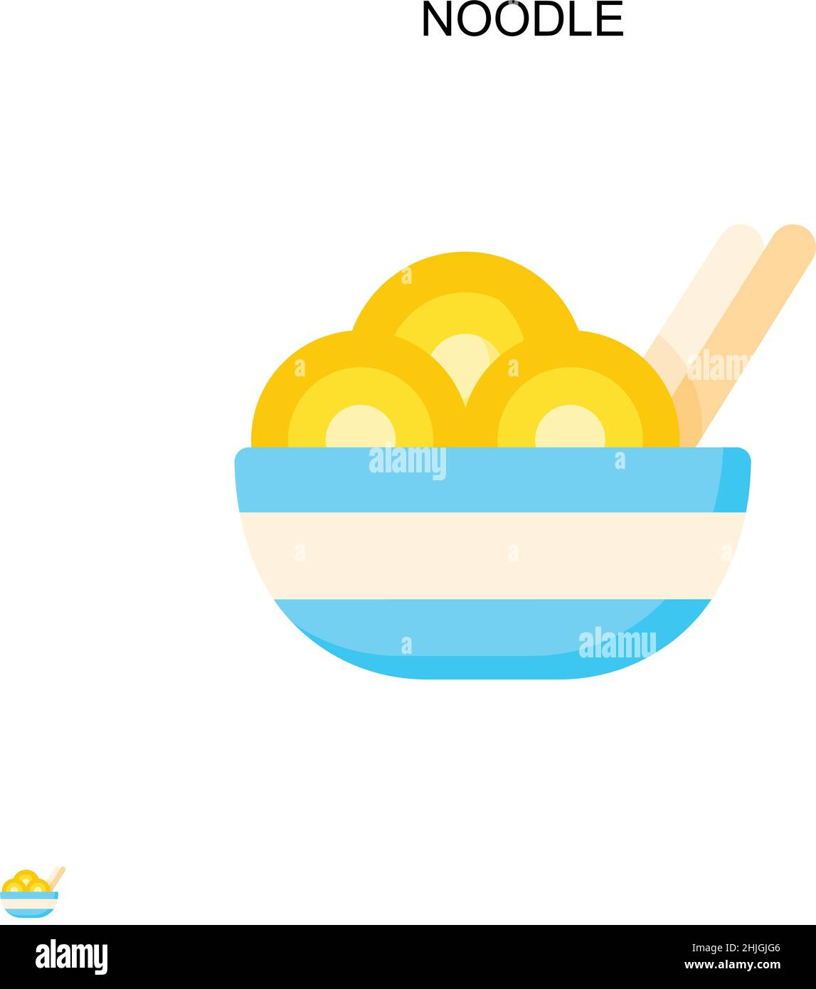 Icône de vecteur simple de nouilles.Modèle de conception de symbole d'illustration pour élément d'interface utilisateur Web mobile. Illustration de Vecteur