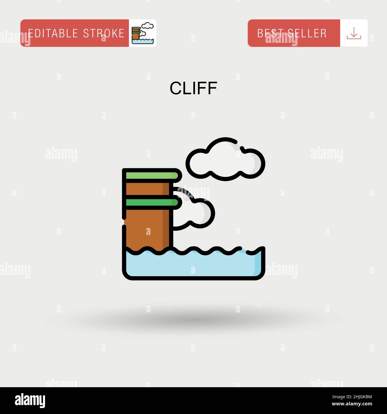 Icône de vecteur simple Cliff. Illustration de Vecteur
