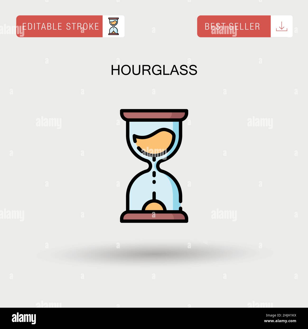 Icône de vecteur simple HourGlass. Illustration de Vecteur