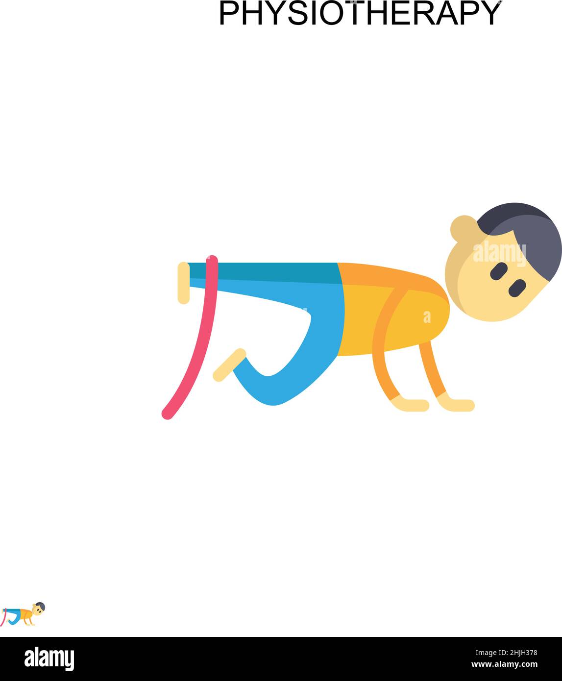 Icône de vecteur simple de physiothérapie.Modèle de conception de symbole d'illustration pour élément d'interface utilisateur Web mobile. Illustration de Vecteur