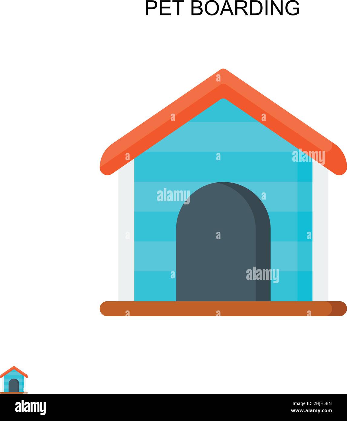 Icône de vecteur simple d'embarquement d'animaux de compagnie.Modèle de conception de symbole d'illustration pour élément d'interface utilisateur Web mobile. Illustration de Vecteur