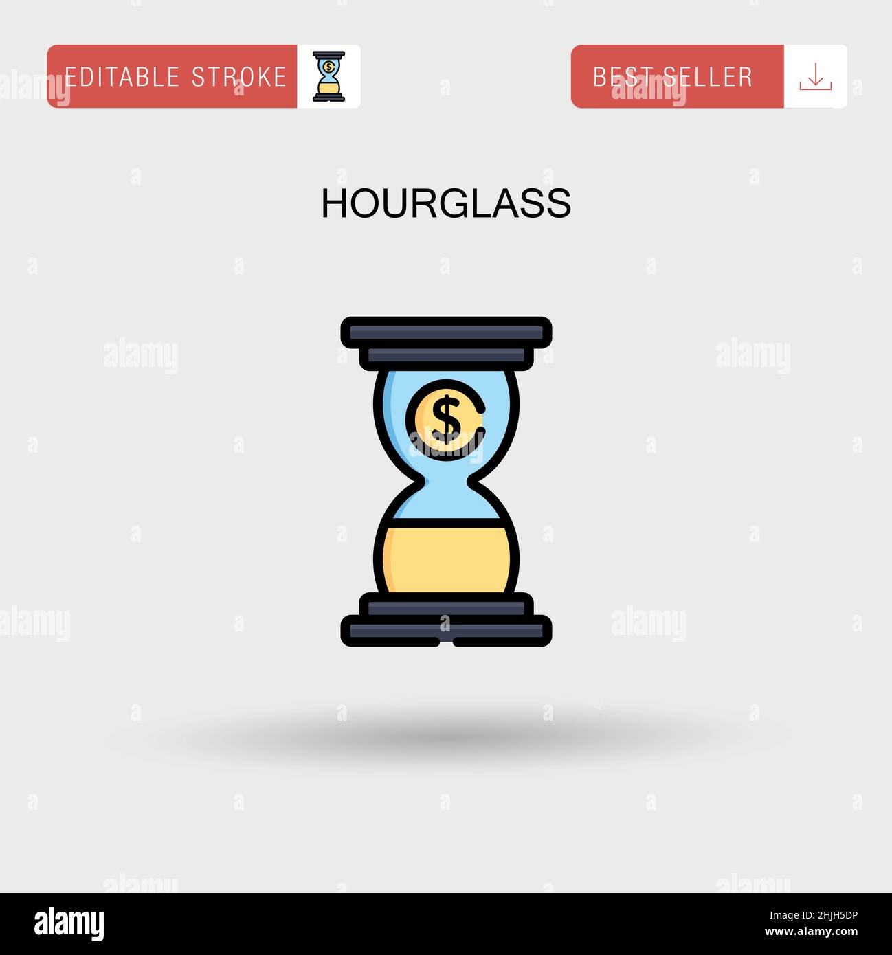 Icône de vecteur simple HourGlass. Illustration de Vecteur