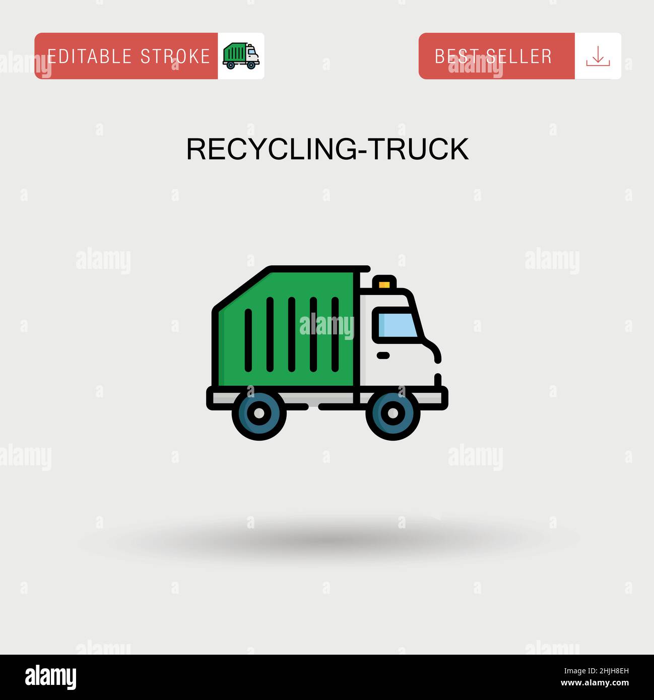 Icône vecteur simple chariot de recyclage. Illustration de Vecteur