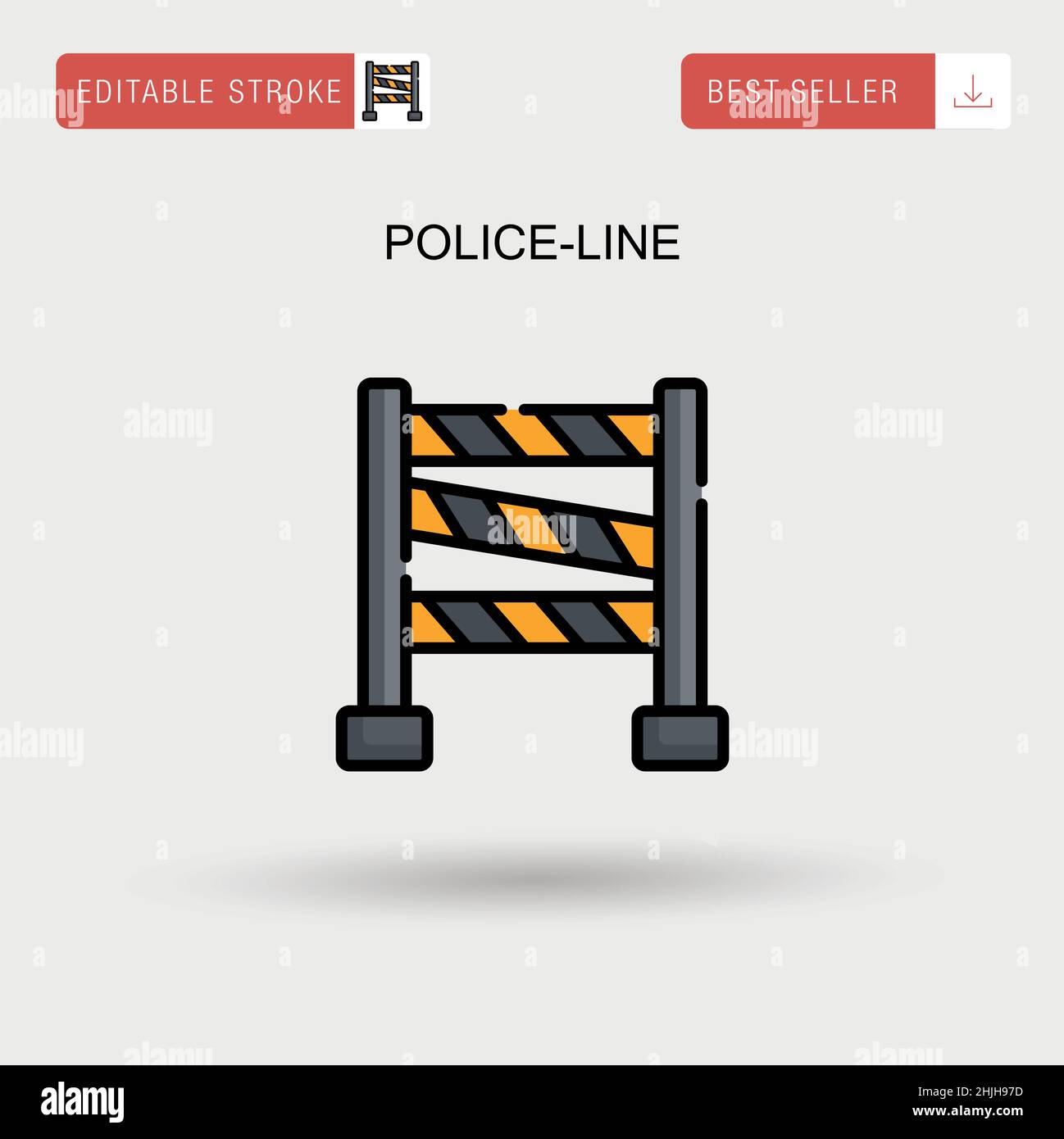 Icône de vecteur simple police-line. Illustration de Vecteur