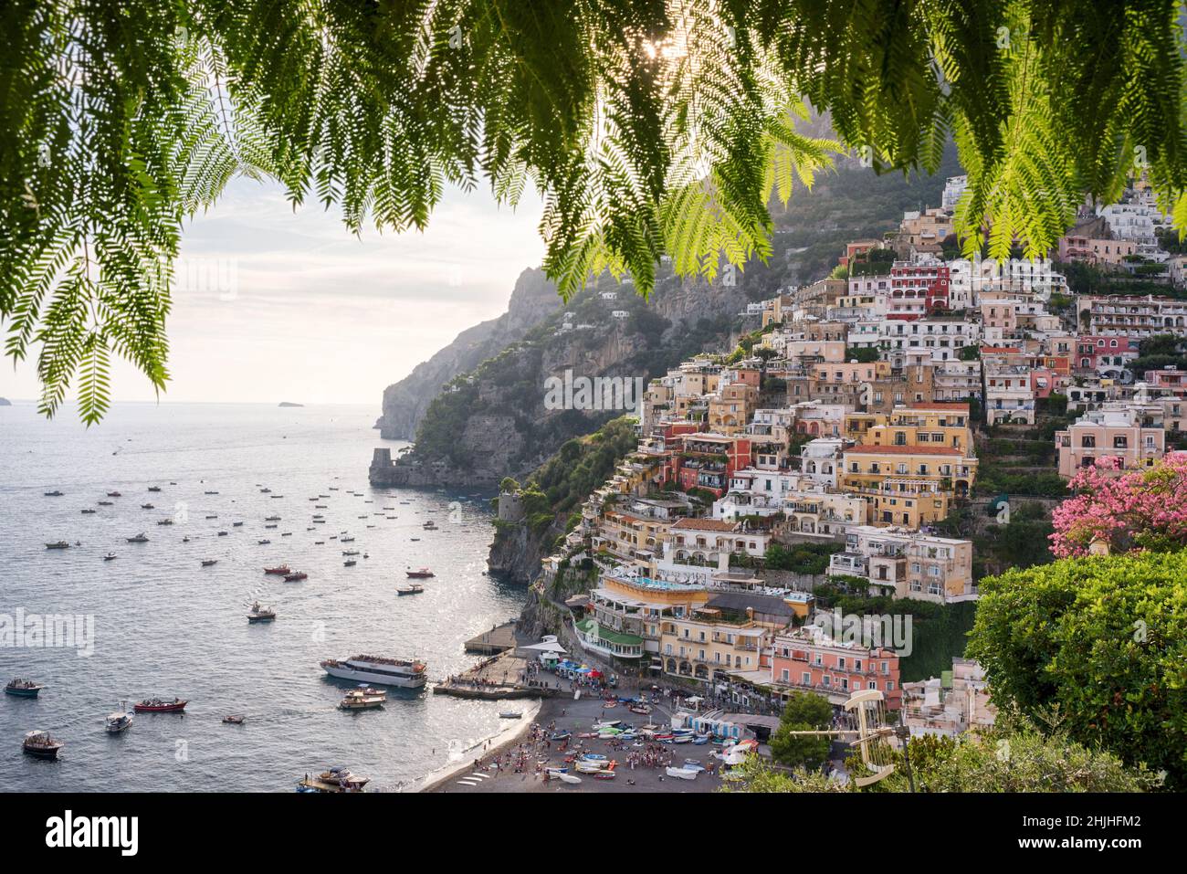 Ville de Positano en Italie Banque D'Images