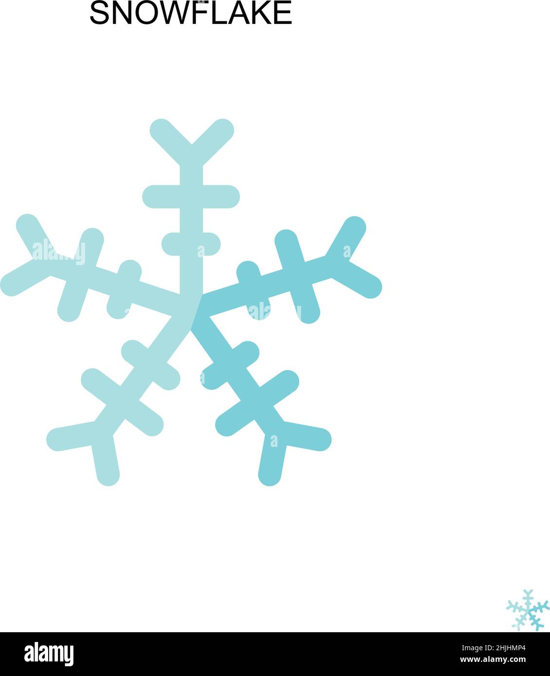 Icône de vecteur simple flocon de neige.Modèle de conception de symbole d'illustration pour élément d'interface utilisateur Web mobile. Illustration de Vecteur
