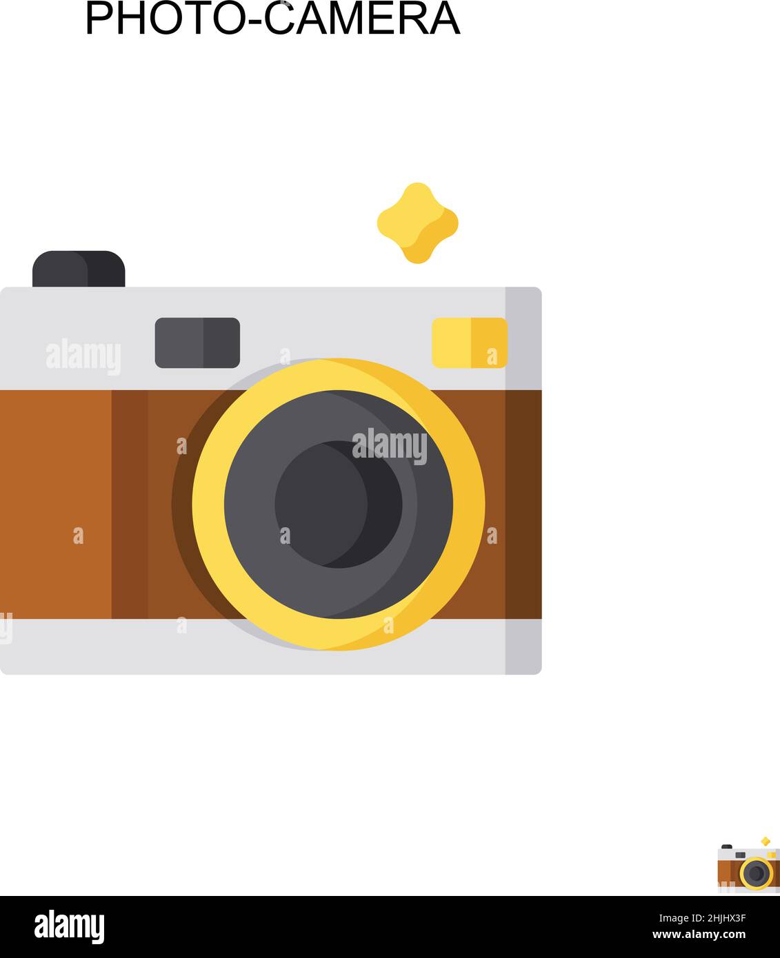 Photo-appareil photo simple vecteur icône.Modèle de conception de symbole d'illustration pour élément d'interface utilisateur Web mobile. Illustration de Vecteur