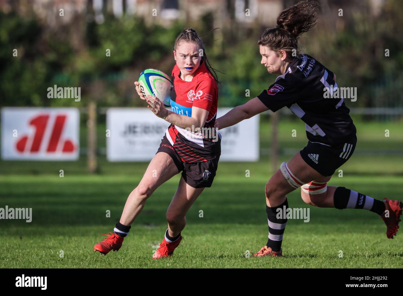 29th janvier 2022, Ballincollig, Irlande - All Ireland League Rugby: Ballincollig 22 - Cooke 10 Banque D'Images