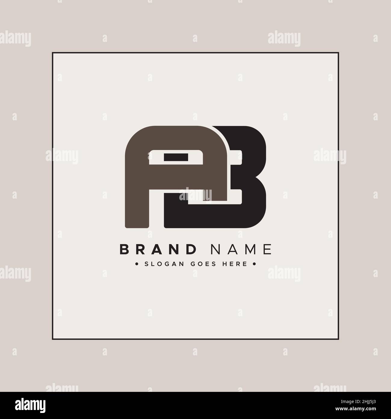 Lettre initiale AB logo - simple Business logo Illustration de Vecteur