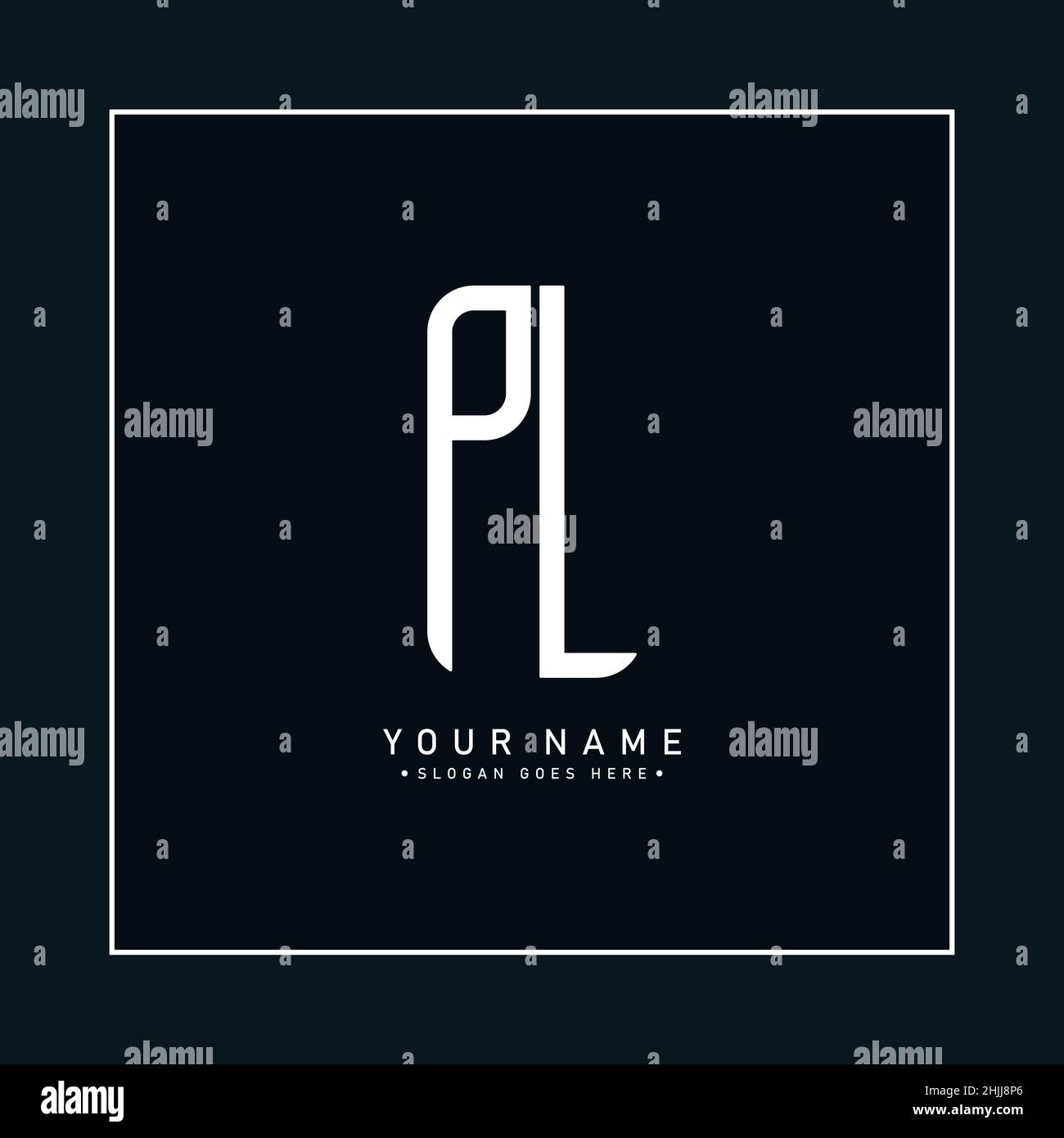 Logo initial lettre PL - logo simple d'affaires pour Alphabet P et L. Illustration de Vecteur
