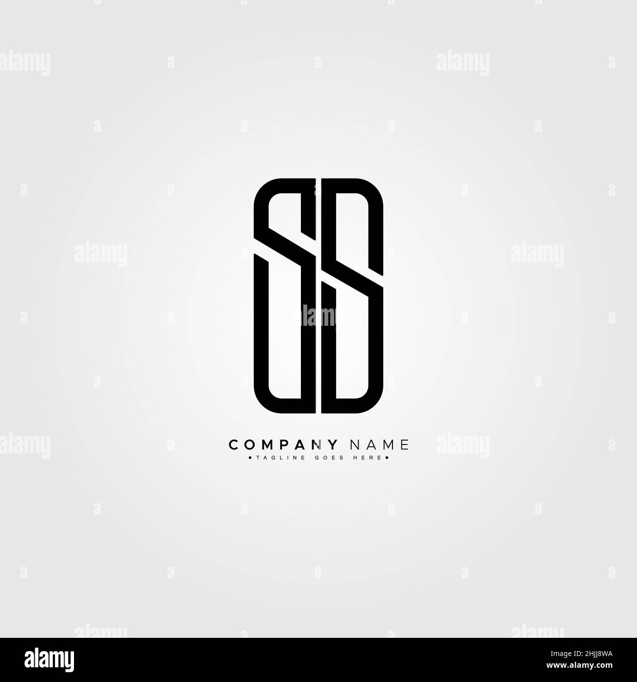 Logo minimal Business pour Alphabet SS - lettre initiale logo SS Illustration de Vecteur