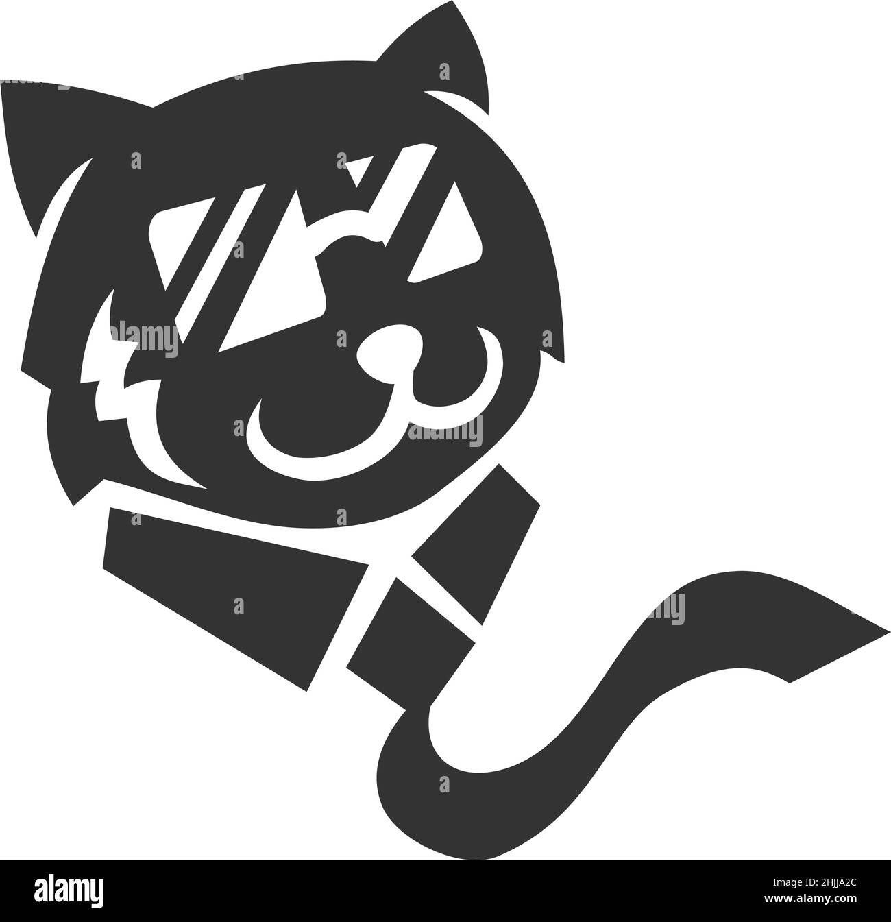 Identité de la marque de l'illustration d'icône d'homme d'affaires Cat Illustration de Vecteur