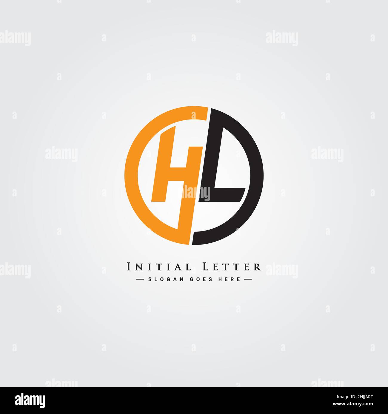 Logo lettre HL initiale - logo d'entreprise simple pour Alphabet H et L. Illustration de Vecteur