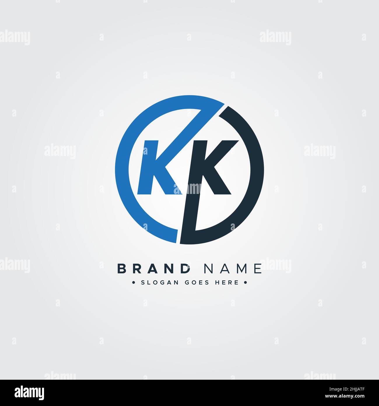 Logo lettre KK initial - logo affaires minimal pour Alphabet KK Illustration de Vecteur