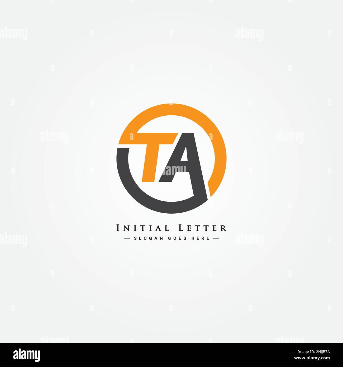 Logo minimal Business pour Alphabet TA - lettre initiale T et Un logo Illustration de Vecteur