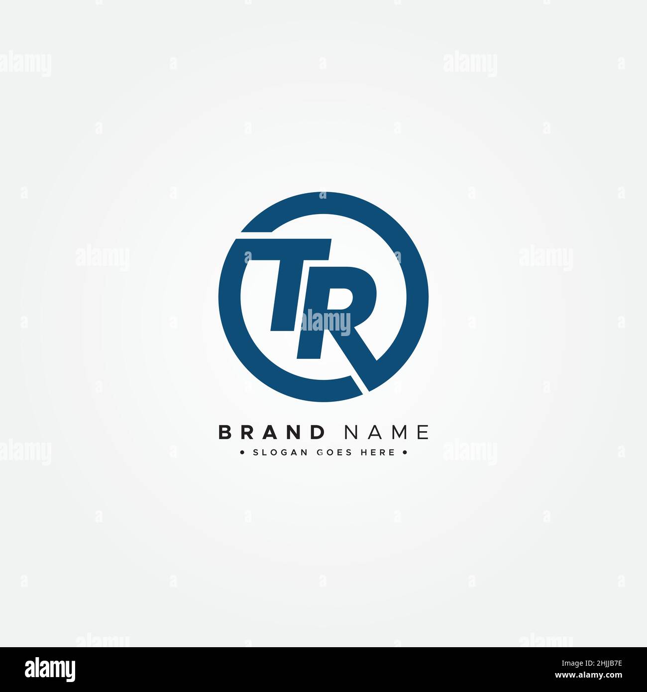 Logo commercial simple pour lettre initiale TR - logo alphabétique Illustration de Vecteur