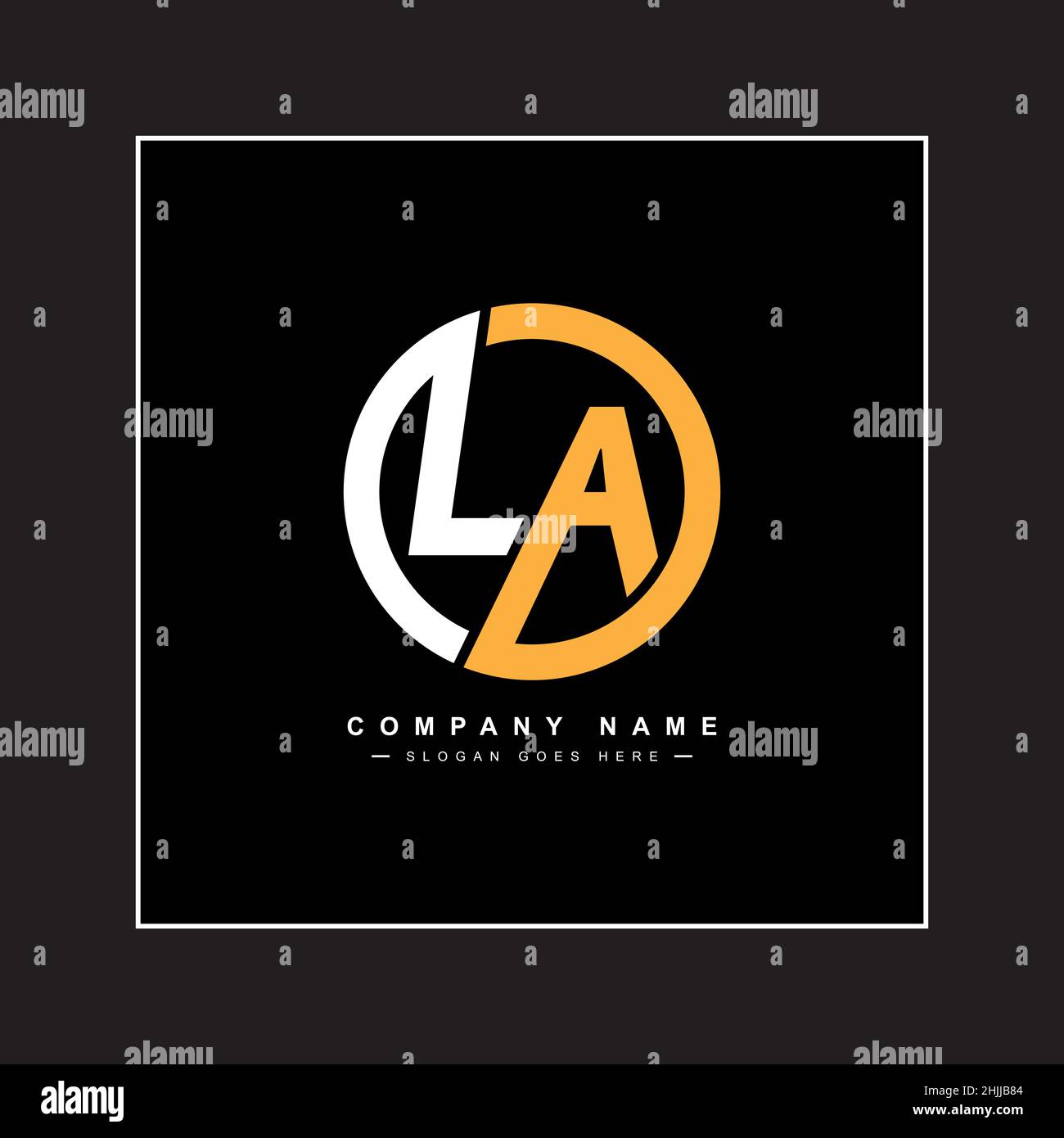 Lettre initiale LE logo - logo d'entreprise minimal pour Alphabet L et A. Illustration de Vecteur