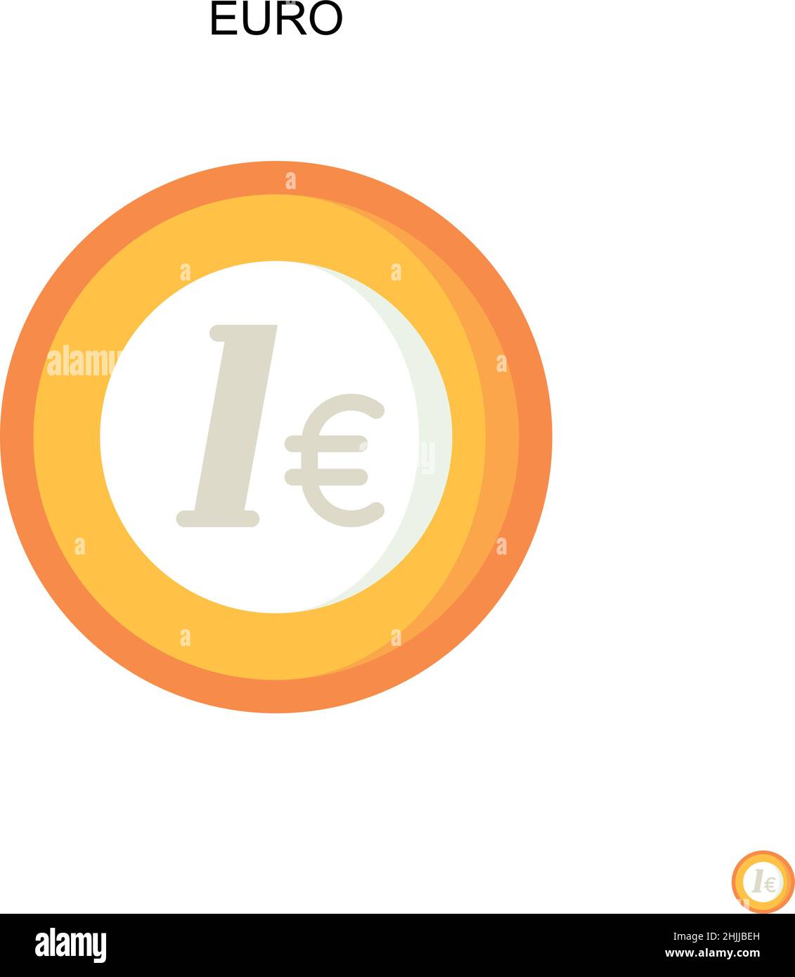 Icône de vecteur simple euro.Modèle de conception de symbole d'illustration pour élément d'interface utilisateur Web mobile. Illustration de Vecteur
