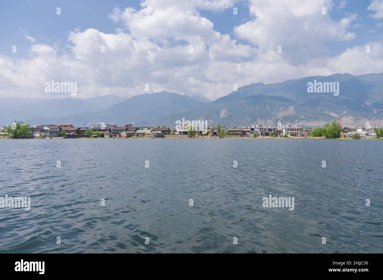 Asie, Chine, Yunnan, Dali, villages sur le lac Erhai Banque D'Images