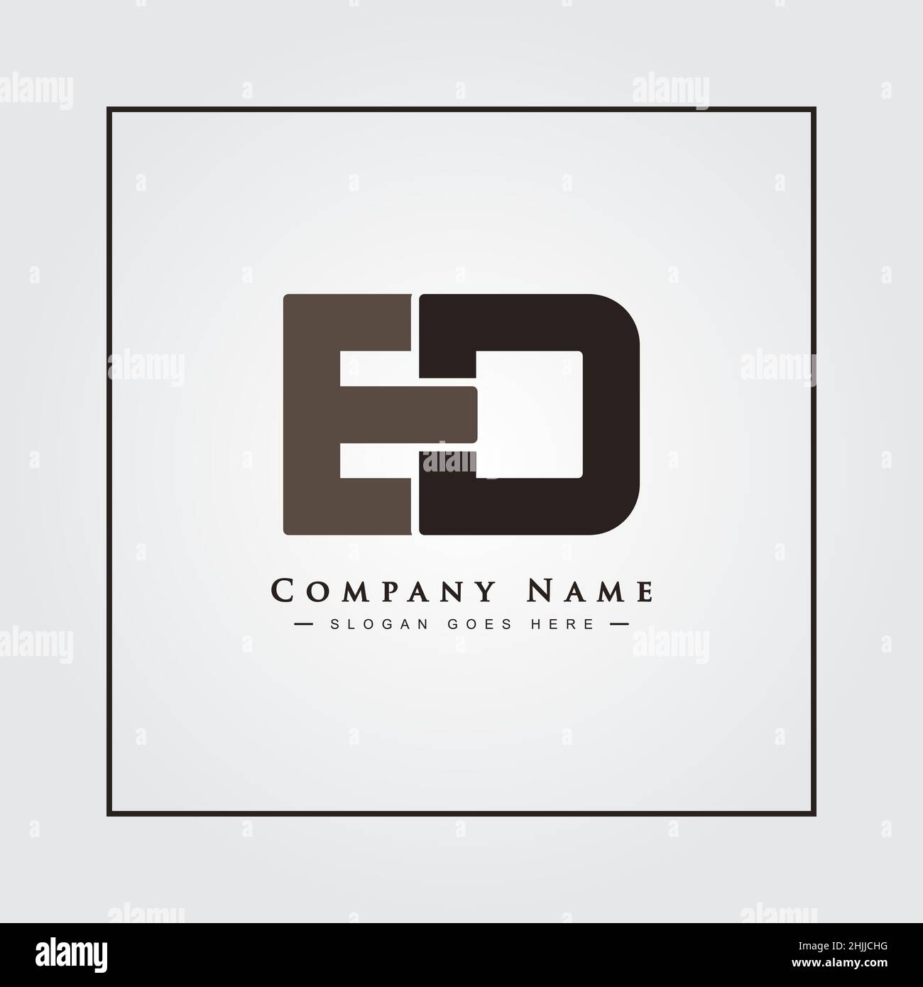 Logo lettre ED initiale - logo alphabétique minimal Illustration de Vecteur