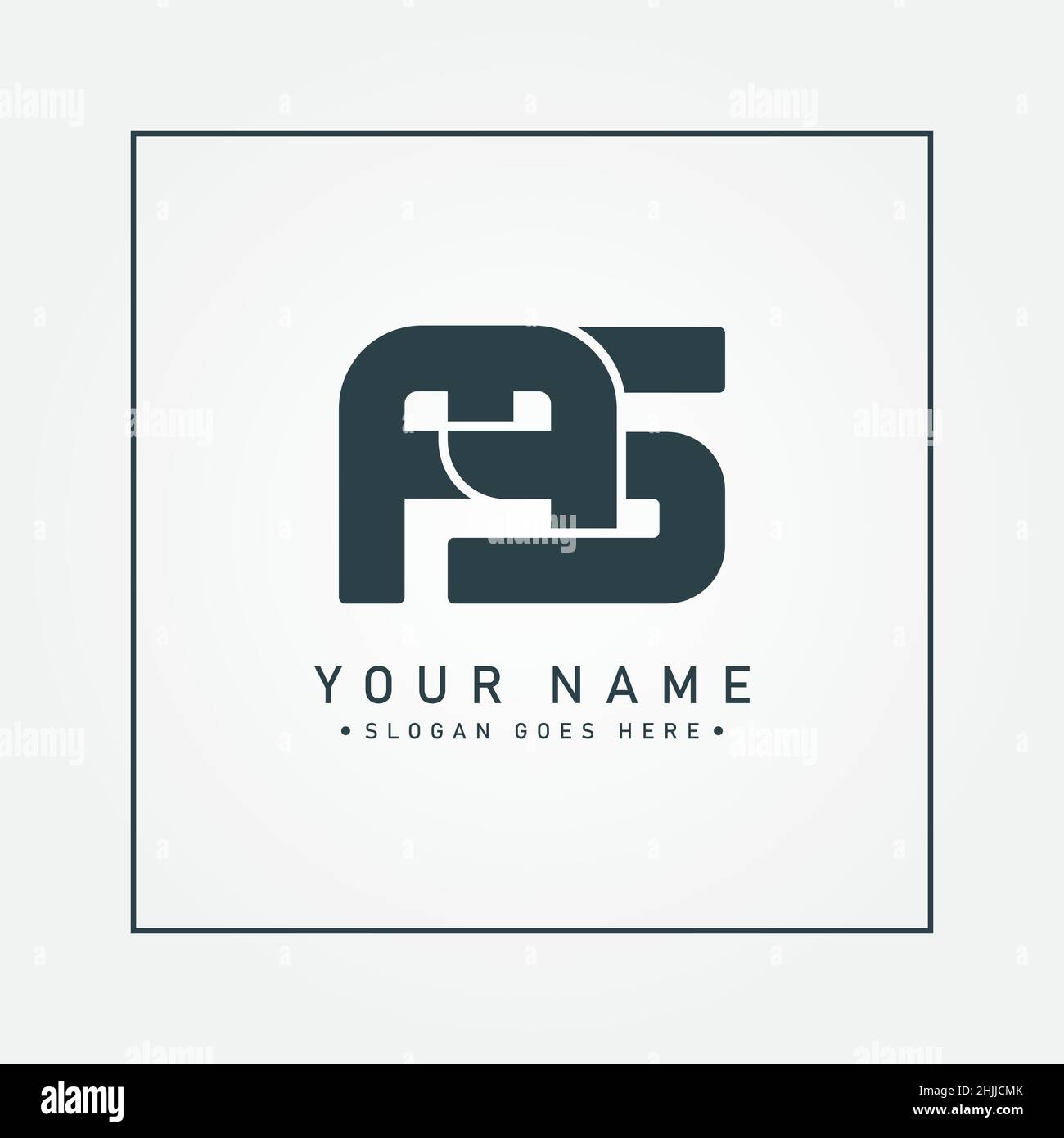 Lettre initiale EN TANT que logo - simple logo d'entreprise pour Alphabet A et S. Illustration de Vecteur