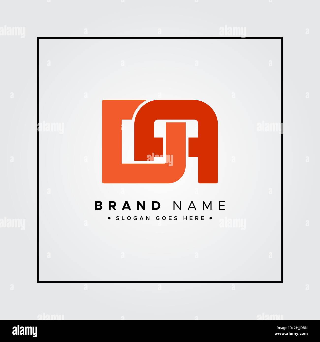 Lettre initiale logo DA - simple logo d'entreprise pour Alphabet D et A - Monogramme logo pour initiales de nom d'entreprise Illustration de Vecteur