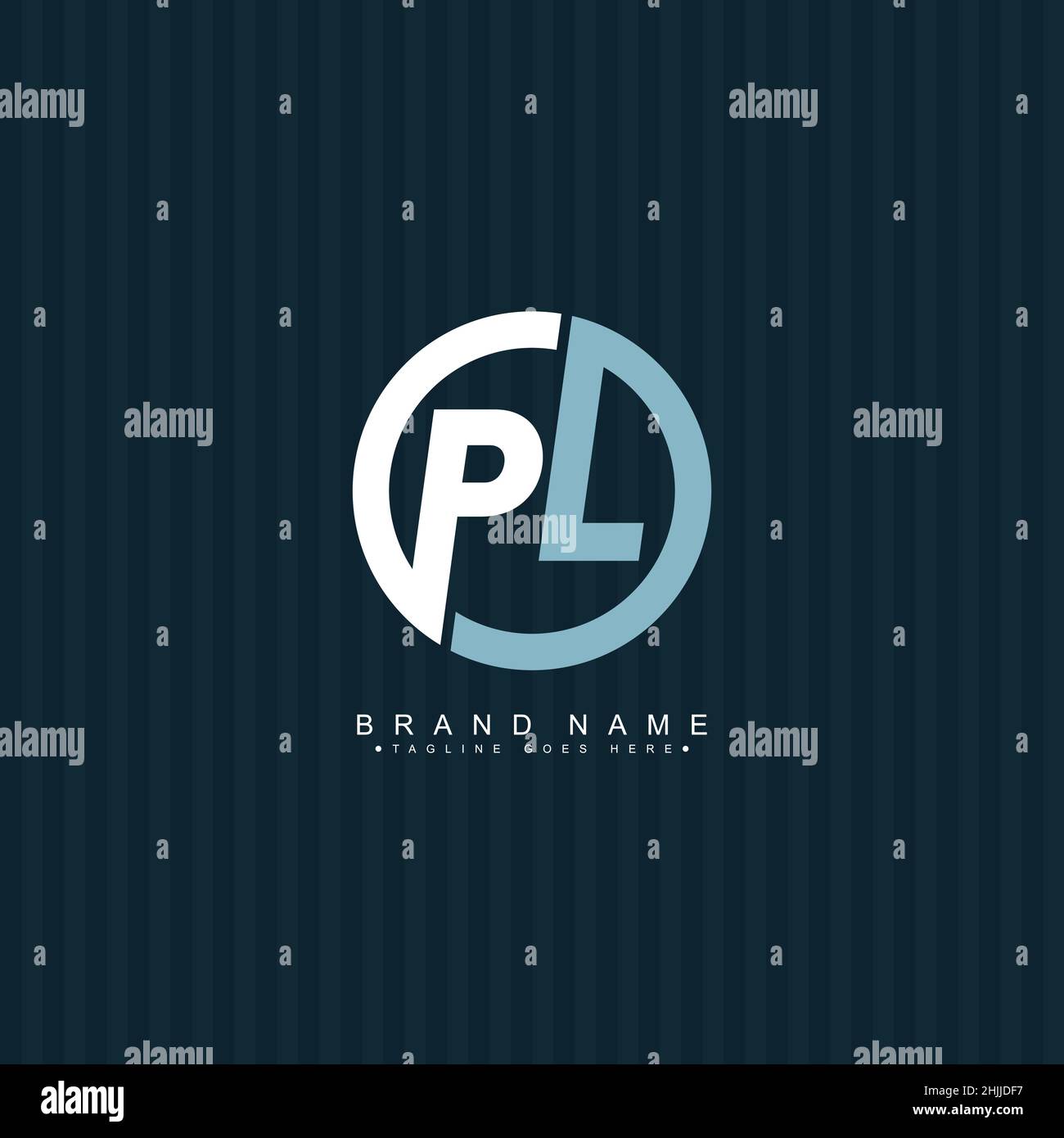 Lettre initiale logo PL - simple logo d'entreprise pour Alphabet P et L - Monogramme logo pour initiales de nom d'entreprise Illustration de Vecteur