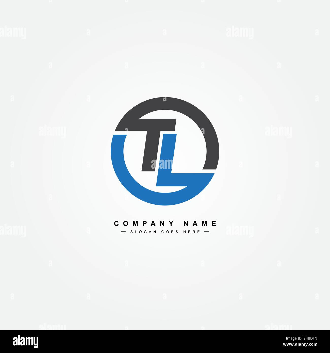 Logo d'entreprise simple pour lettre initiale TL - logo alphabétique - logo monogramme style pour initiales de nom d'entreprise Illustration de Vecteur