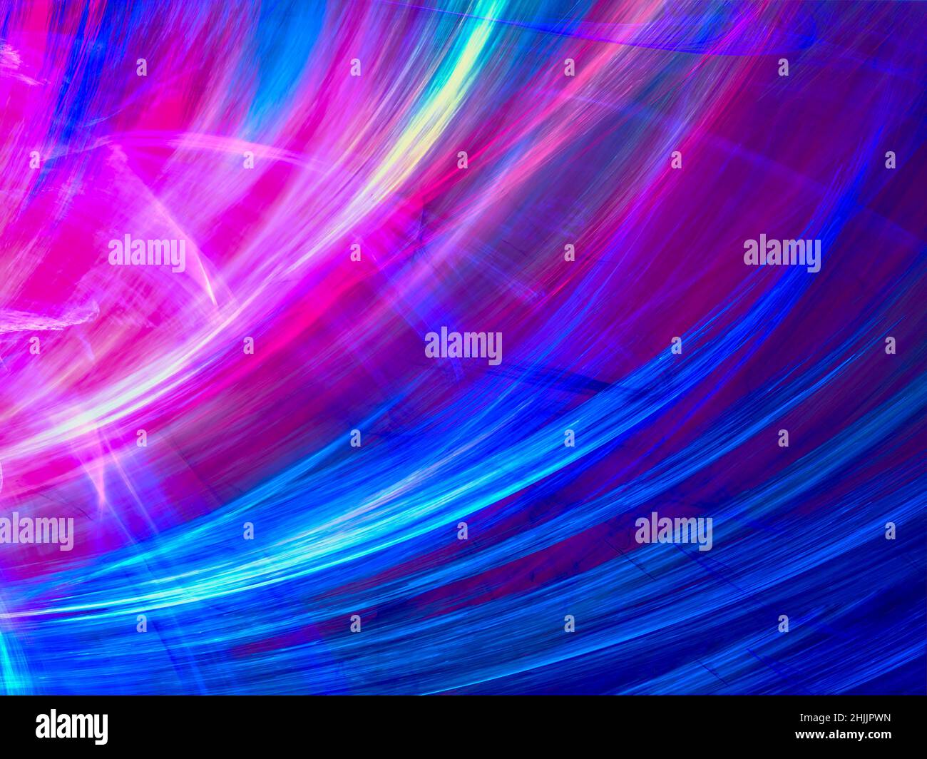 Arrière-plan fractal multicolore brillant - rayures bleues et magenta Banque D'Images