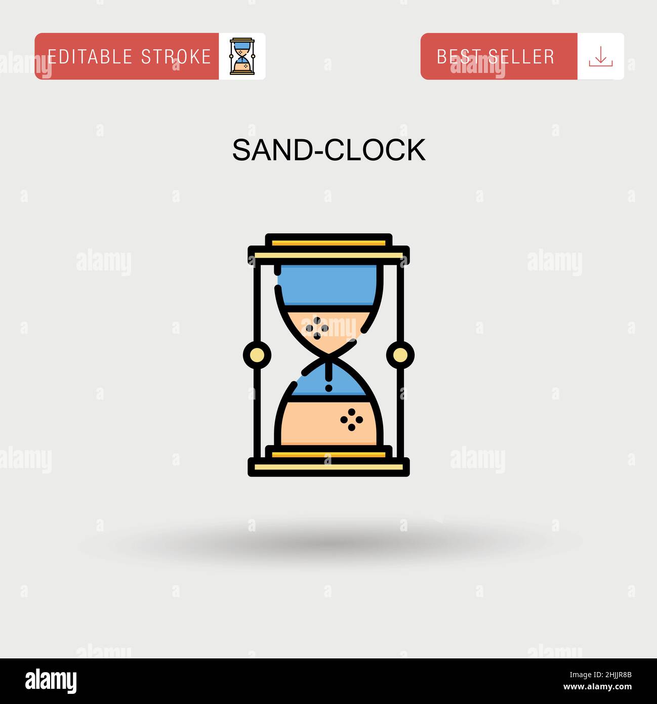 Icône de vecteur simple Sand-clock. Illustration de Vecteur