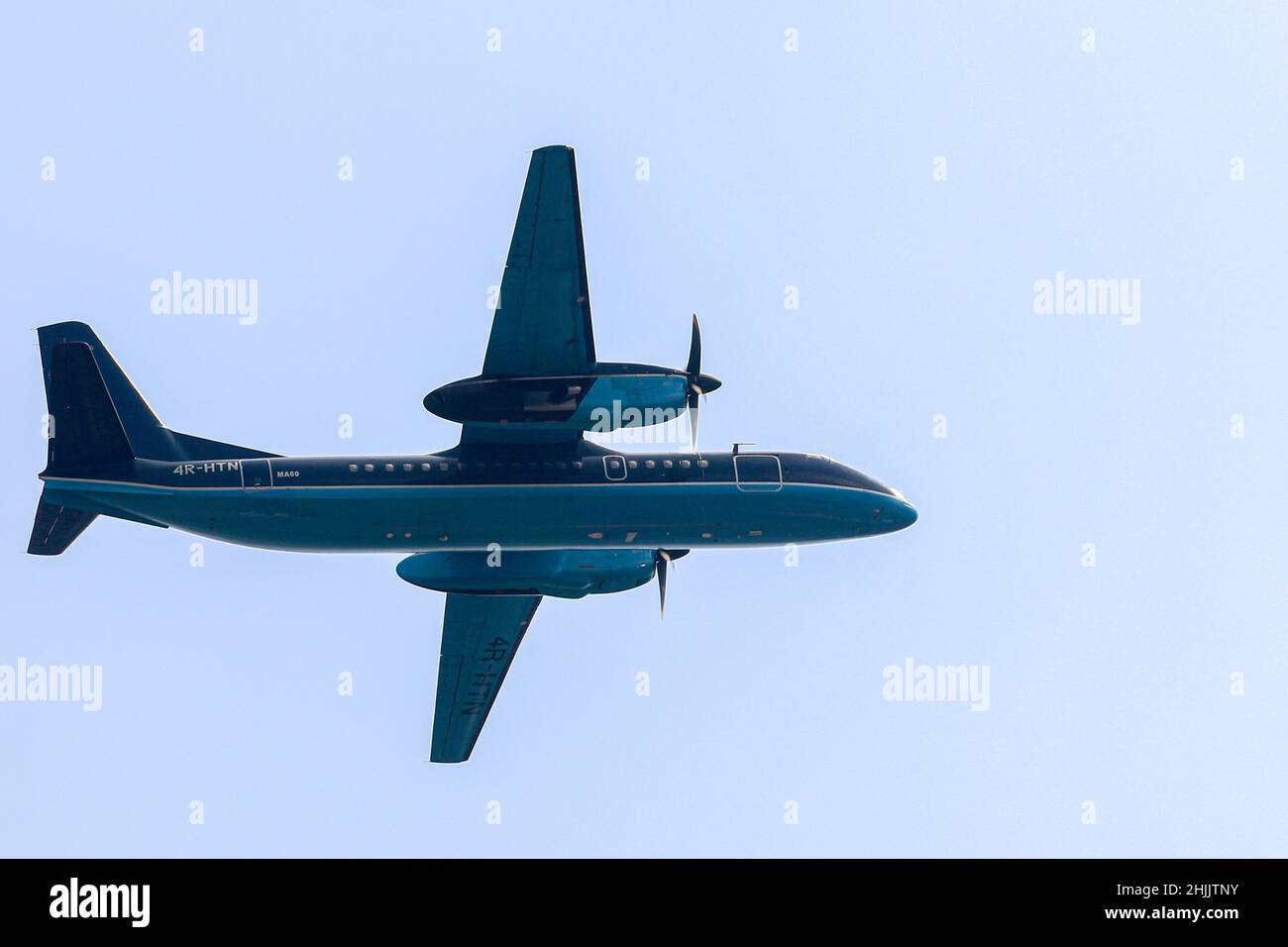 Avions de l'armée de l'air sri lankaise pendant les répétitions de l'indépendance à Colombo, Sri Lanka.30 janvier 2022.(Photo de Saman Abesiriwardana/Pacific Press/Sipa USA) Banque D'Images