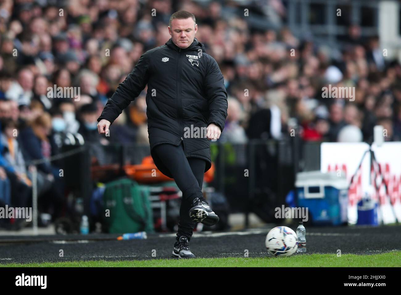 Derby, Royaume-Uni.30th janvier 2022. Lors du match de championnat Sky Bet au Pride Park Stadium, Derby.Crédit photo devrait lire: Isaac Parkin/Sportimage crédit: Sportimage/Alay Live News Banque D'Images