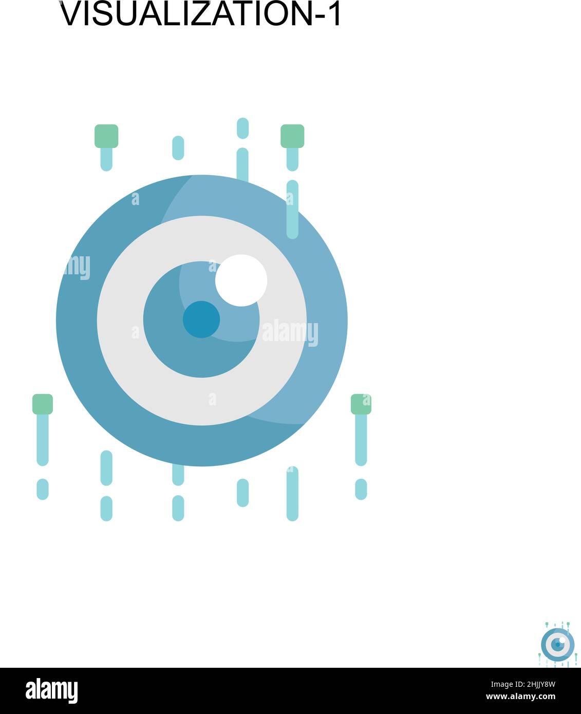 Visualization-1 icône de vecteur simple.Modèle de conception de symbole d'illustration pour élément d'interface utilisateur Web mobile. Illustration de Vecteur