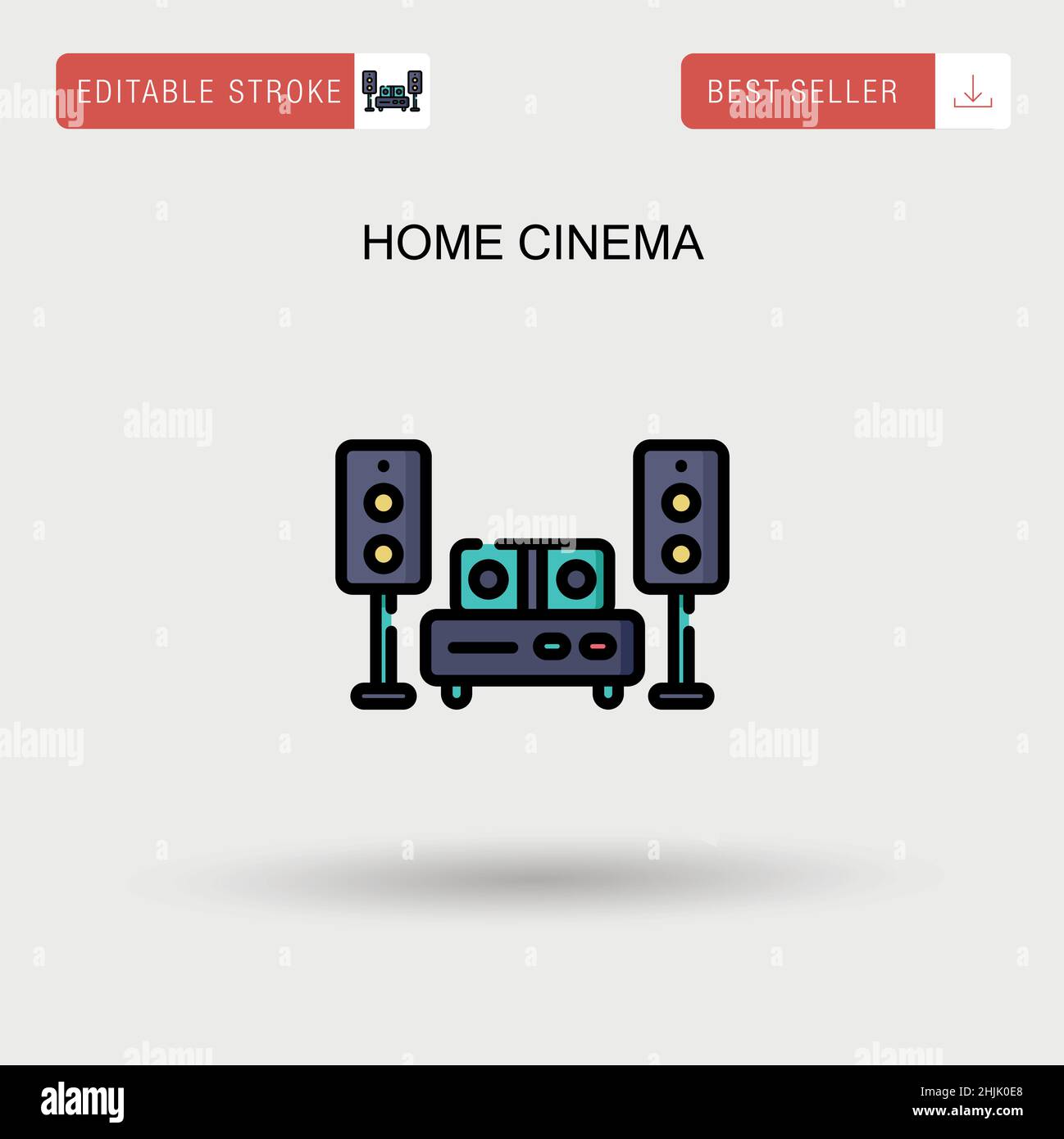 Icône Home Cinema simple Vector. Illustration de Vecteur