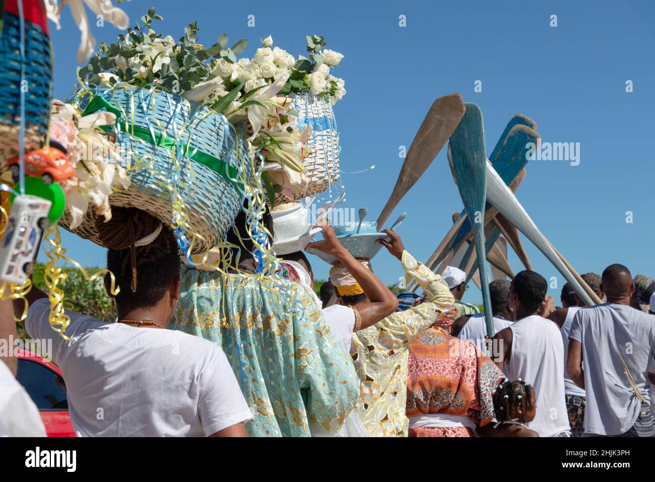 Parti traditionnel en l'honneur d'Iemanja, la reine de la mer, où les