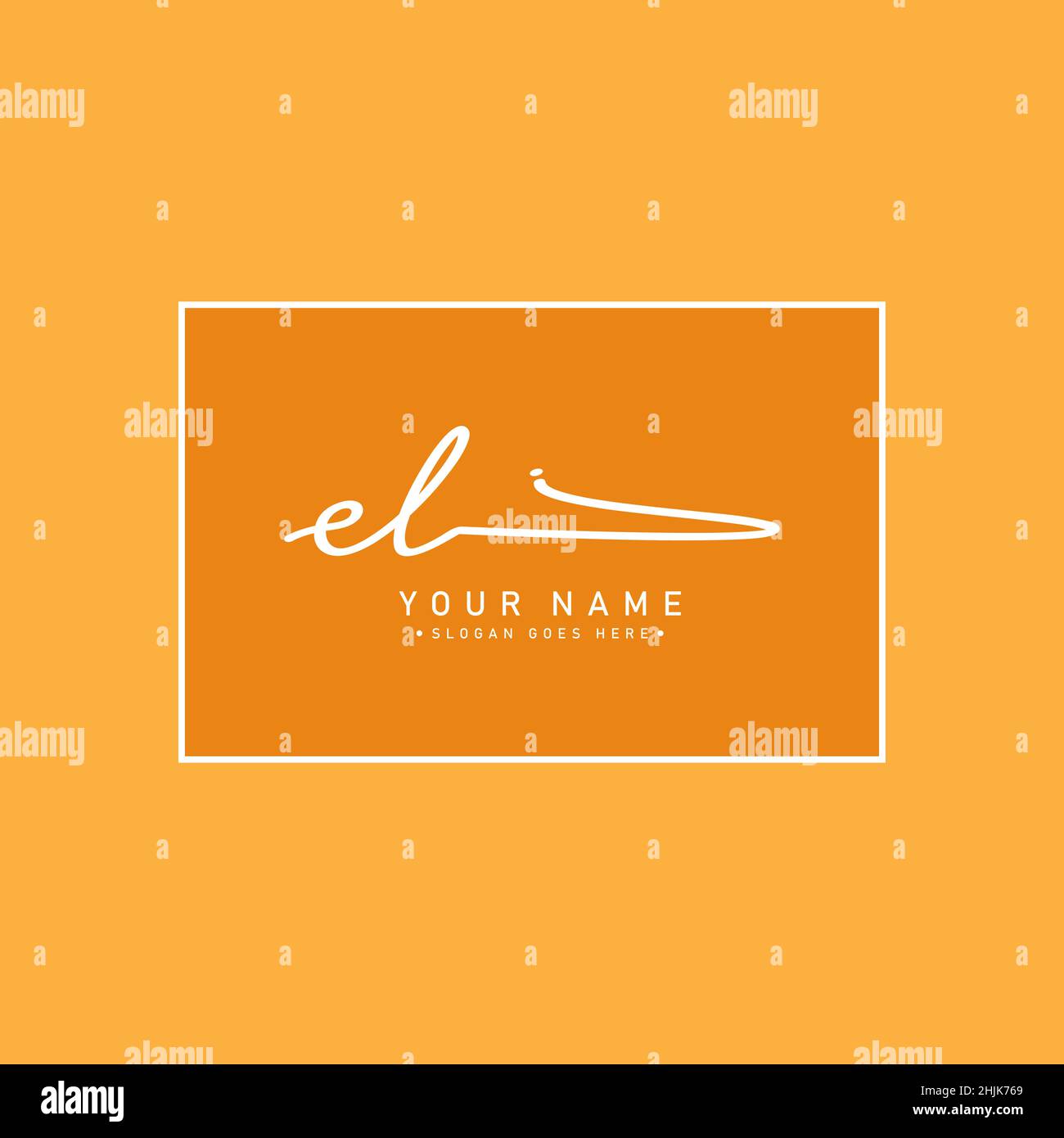 Lettre initiale LOGO EL - Signature manuscrite logo - simple Vector logo dans le style Signature pour les initiales Illustration de Vecteur