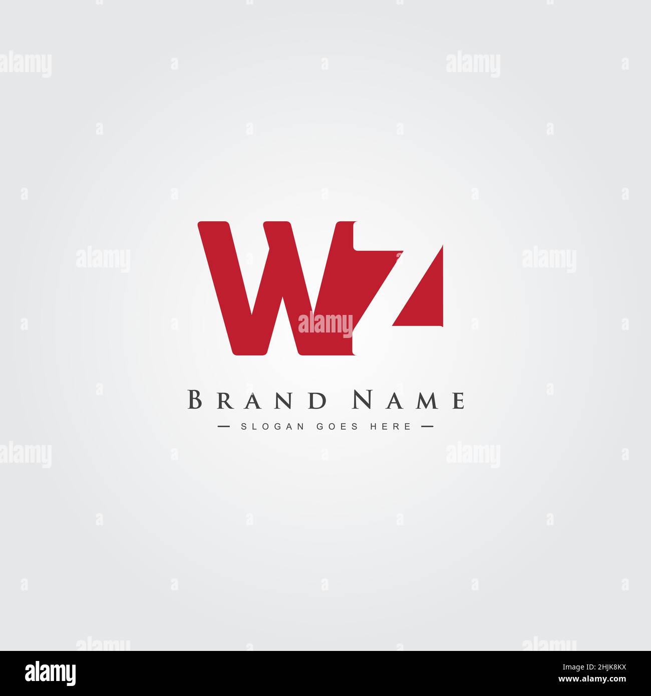 Lettre initiale logo WZ - simple logo Business pour Alphabet W et Z - modèle de logo Monogram Vector pour initiales de nom d'entreprise Illustration de Vecteur