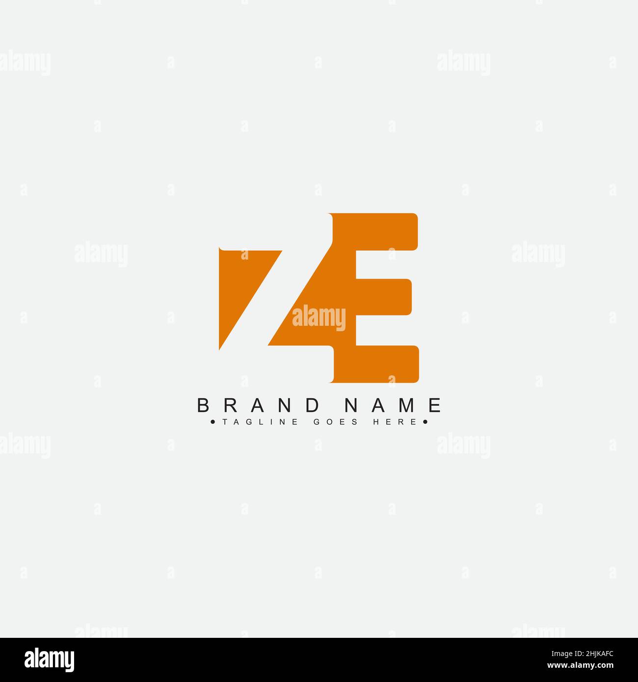 Lettre initiale logo ZE - logo d'entreprise minimal pour Alphabet Z et E - modèle de logo vectoriel de monogramme pour initiales de nom d'entreprise Illustration de Vecteur