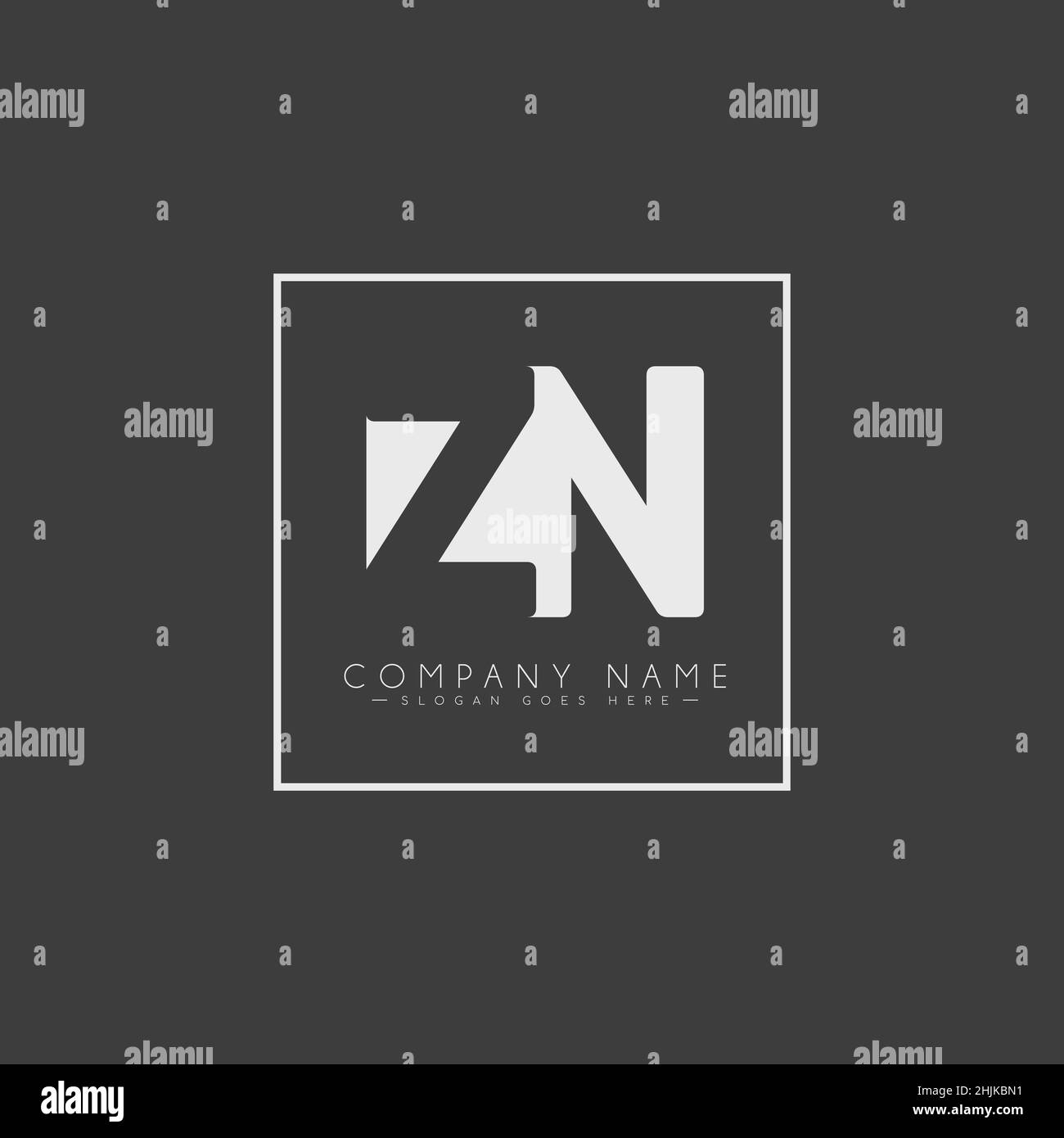 Lettre initiale logo ZN - logo minimal d'entreprise pour Alphabet Z et N - modèle de logo vectoriel de monogramme pour initiales de nom d'entreprise Illustration de Vecteur