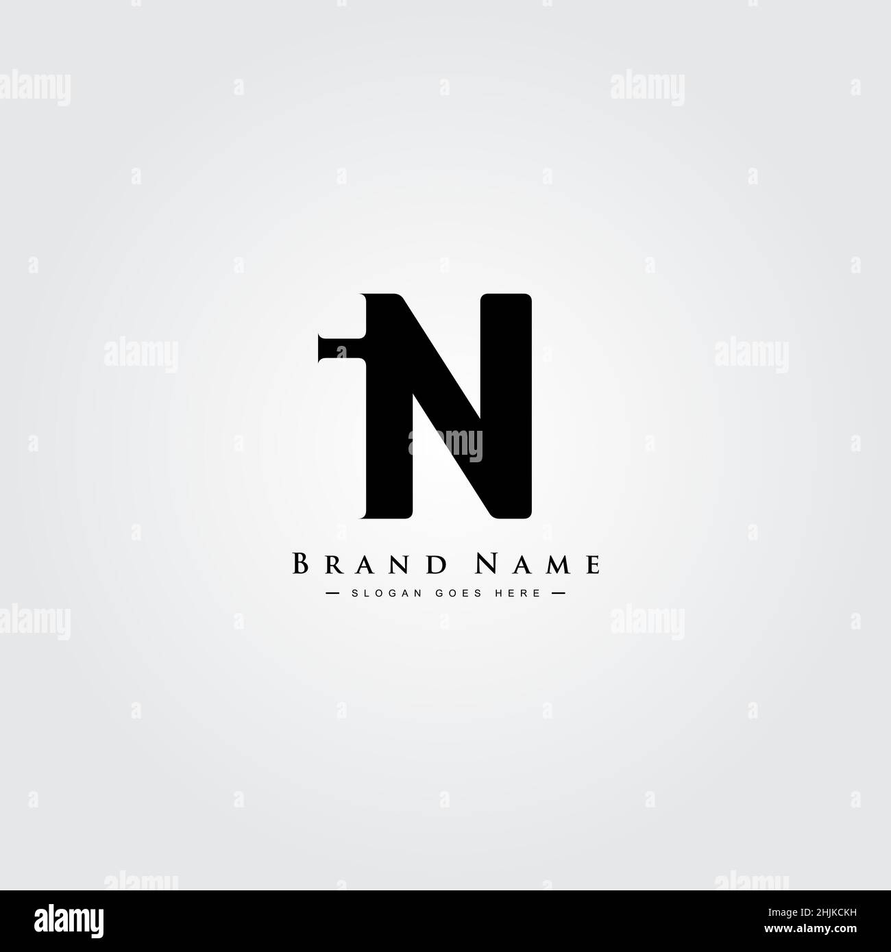 Logo minimal d'entreprise pour Alphabet DANS - lettre initiale logo I et N - modèle de logo vectoriel de monogramme pour initiales de nom d'entreprise Illustration de Vecteur