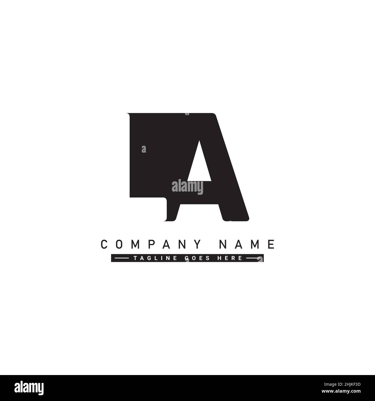 Lettre initiale LE logo - simple Business logo pour Alphabet L et A - Monogram Vector logo Template pour Business Name initiales Illustration de Vecteur