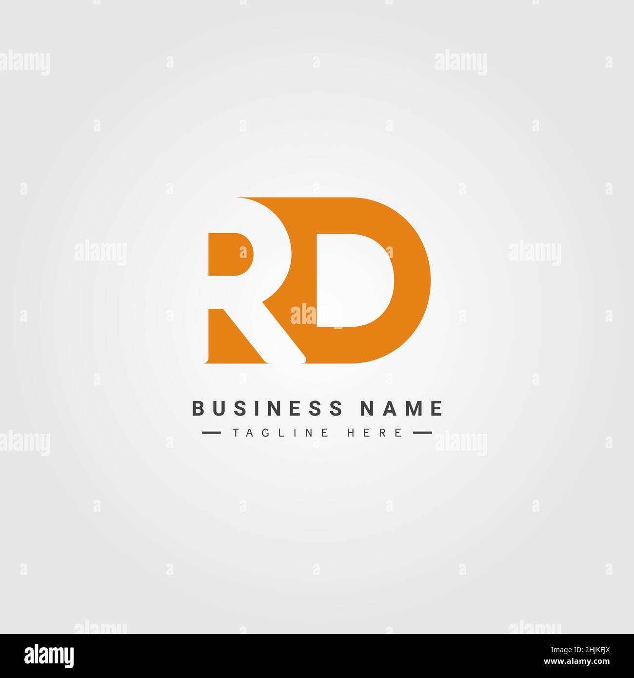 Logo commercial simple pour lettre initiale RD - logo alphabétique - modèle de logo vectoriel monogramme pour initiales de nom commercial Illustration de Vecteur