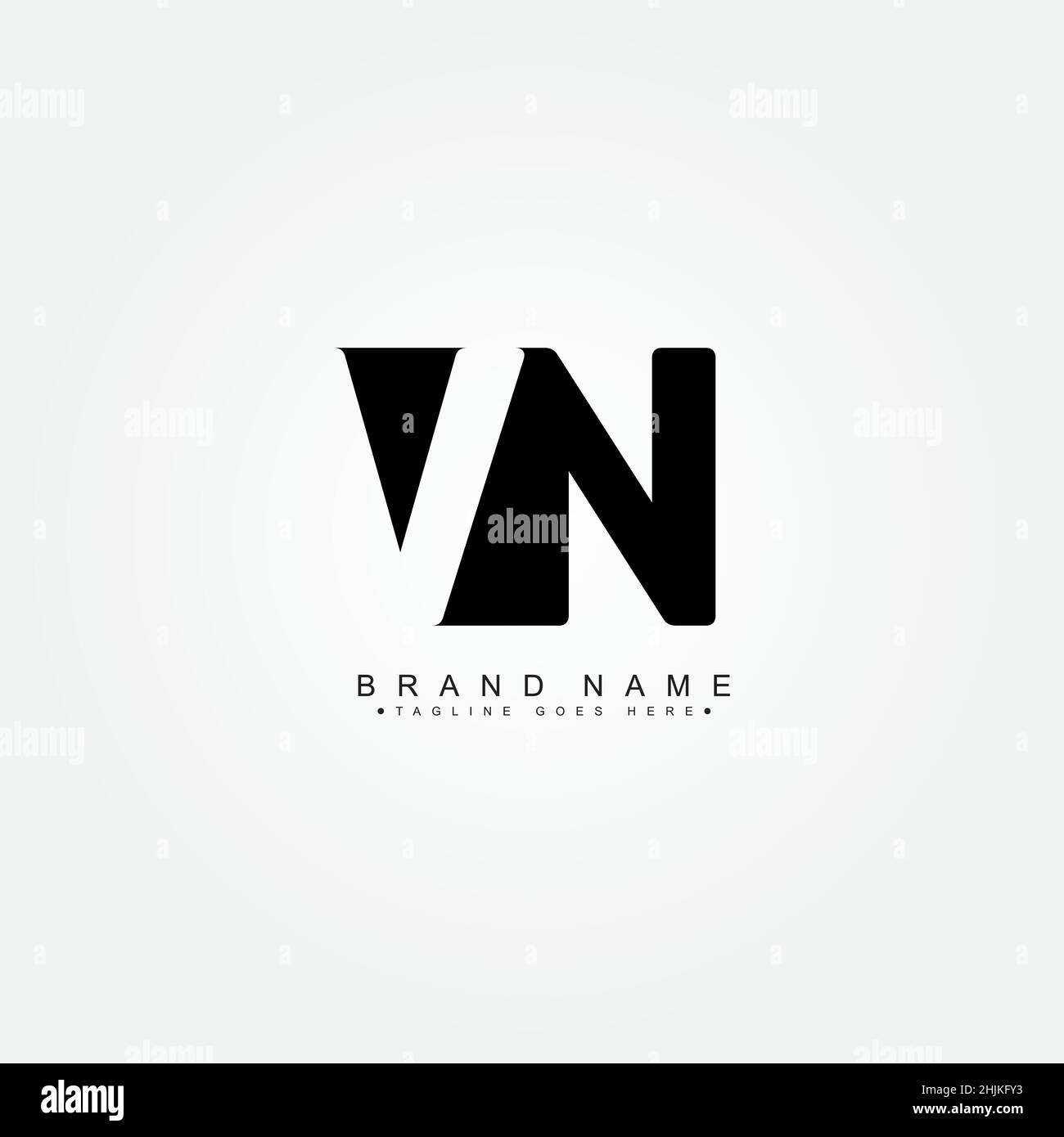 Logo minimal Business pour Alphabet VN - lettre initiale logo V et N - modèle de logo Monogram Vector pour initiales de nom d'entreprise Illustration de Vecteur