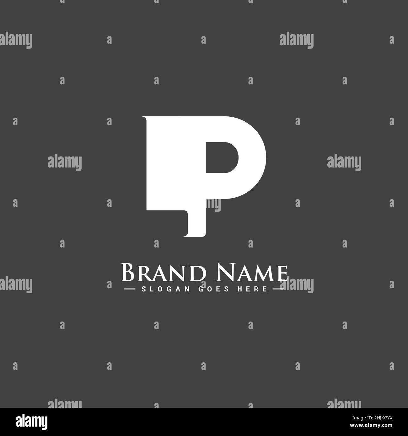Lettre initiale logo LP - logo commercial simple pour Alphabet L et P - modèle de logo vectoriel monogramme pour initiales de nom commercial Illustration de Vecteur