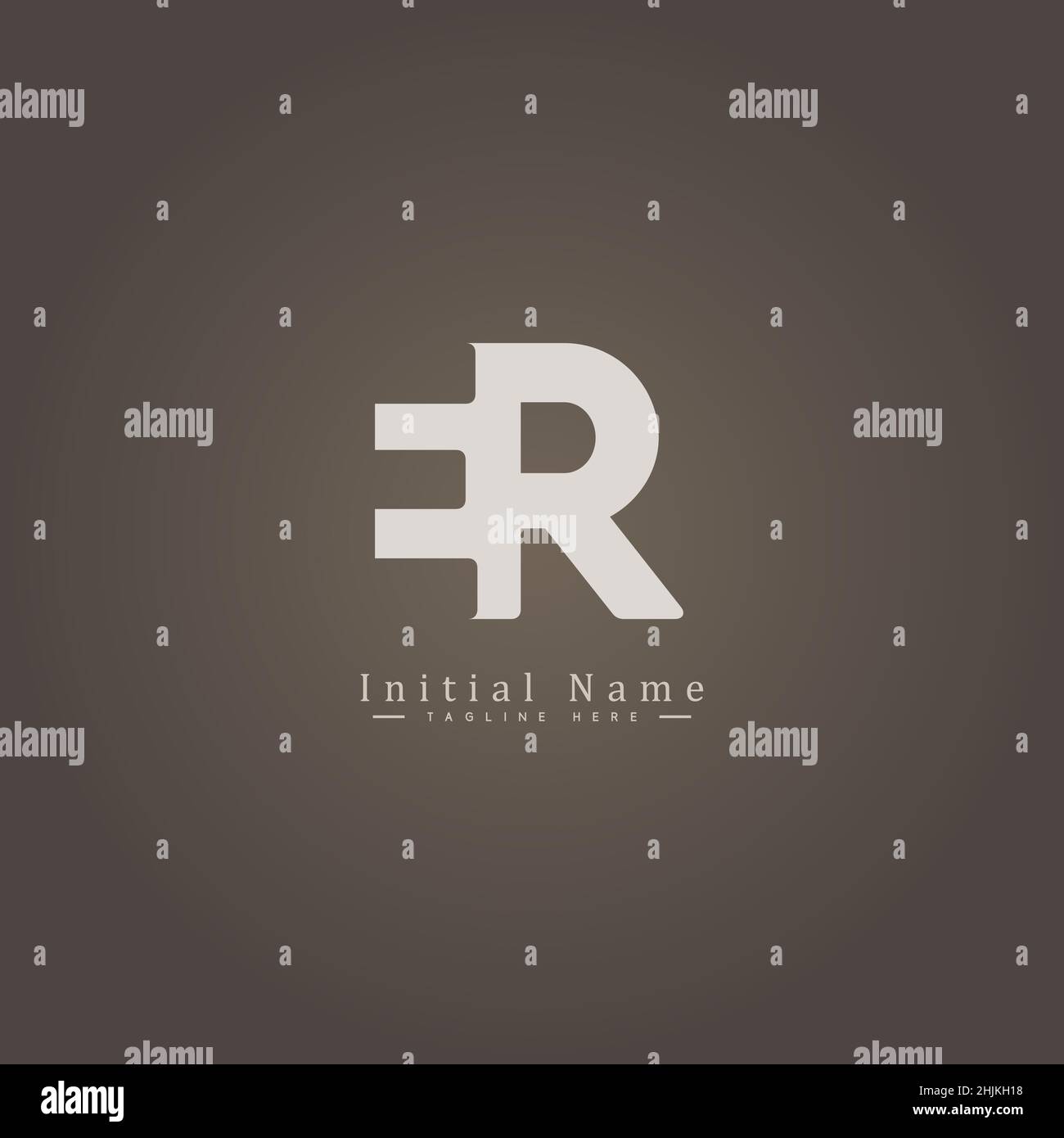 Lettre initiale logo ER - simple logo d'entreprise pour Alphabet E et R - modèle de logo vectoriel de monogramme pour initiales de nom d'entreprise Illustration de Vecteur
