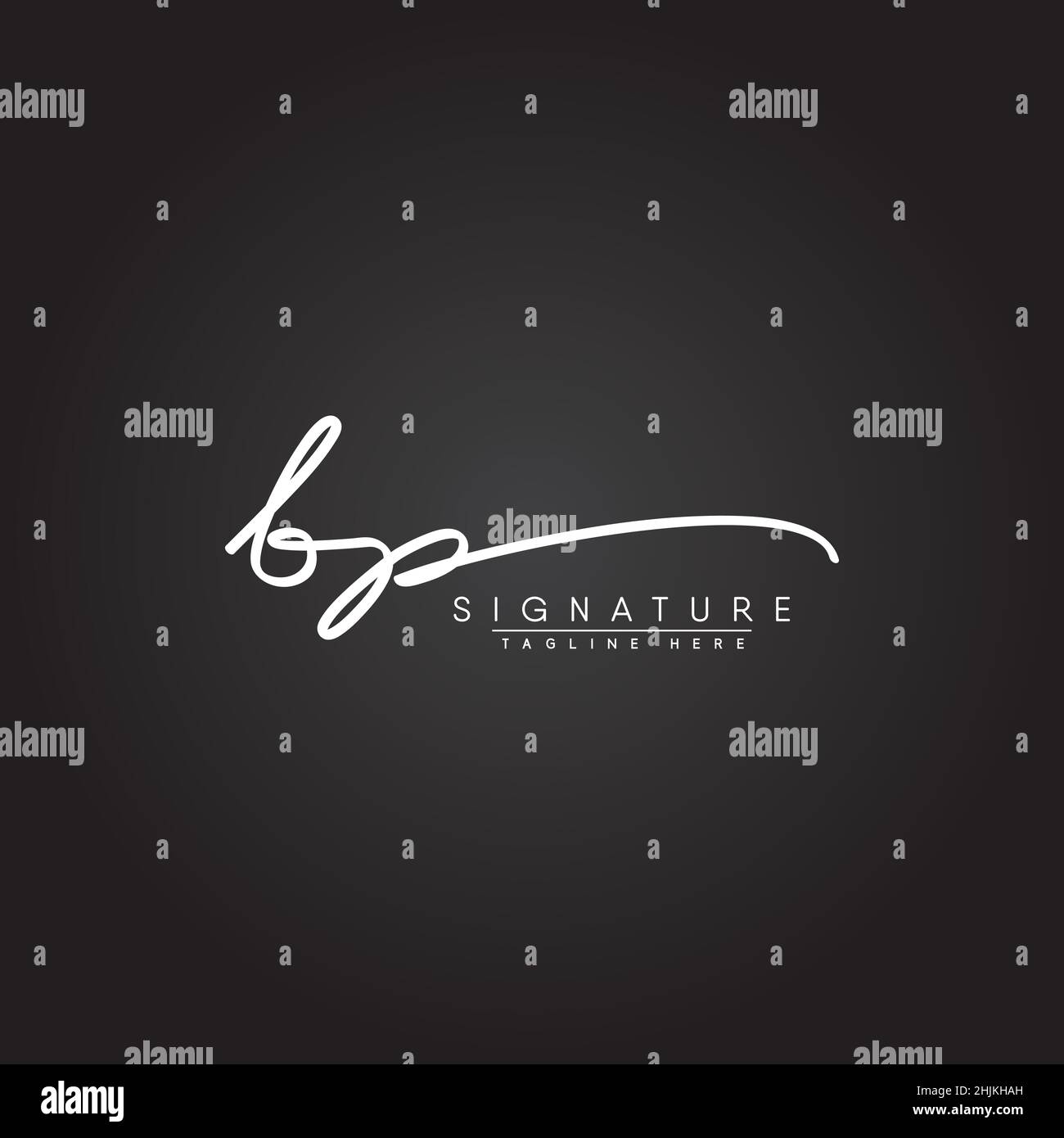 Logo BP de la lettre initiale - logo de style Signature manuscrit - logo vectoriel minimal pour les initiales en style d'écriture manuscrite Illustration de Vecteur