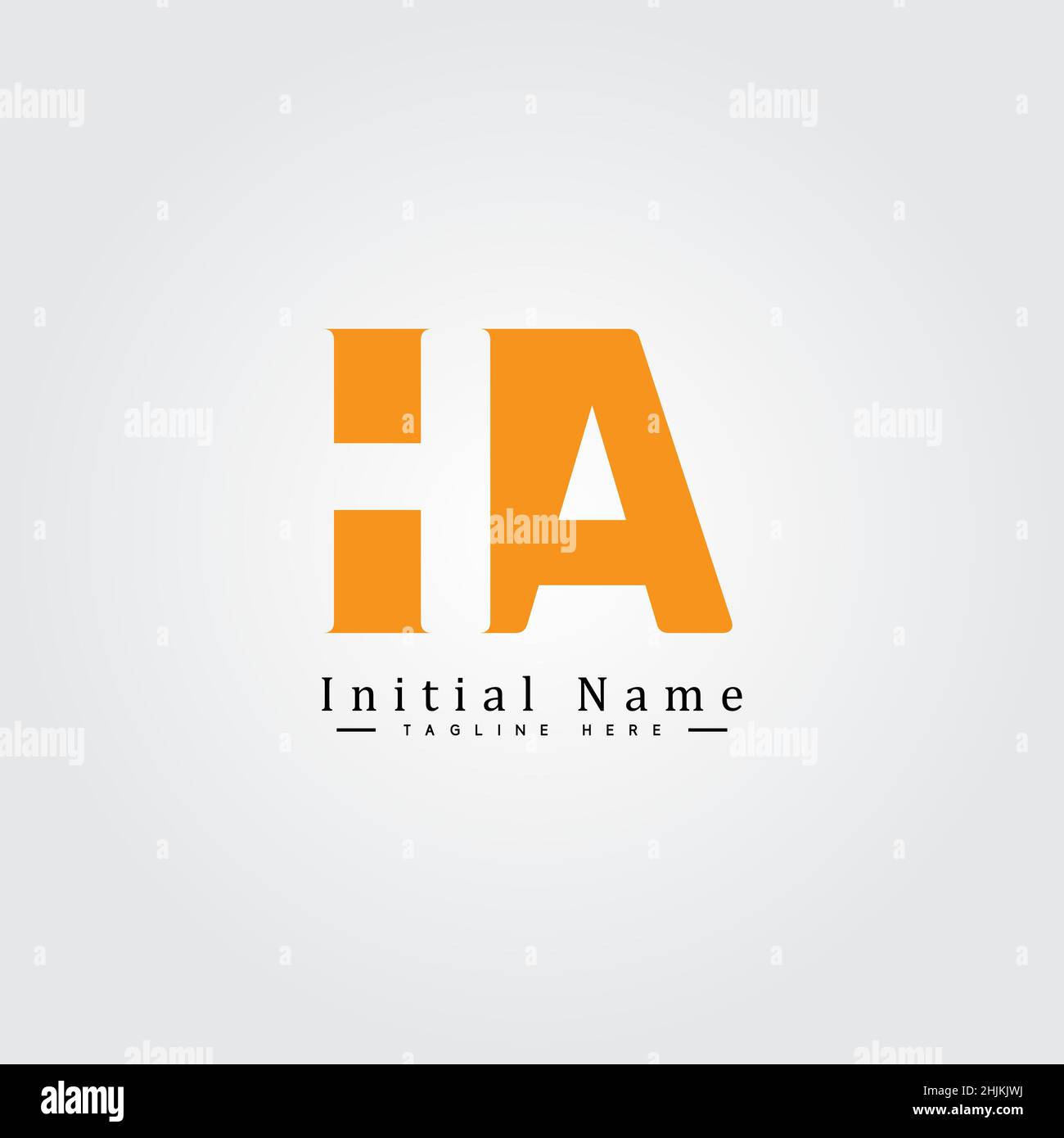 Logo minimal Business pour Alphabet HA - lettre initiale H et Logo a - modèle de logo Monogram Vector pour les initiales du nom de l'entreprise Illustration de Vecteur